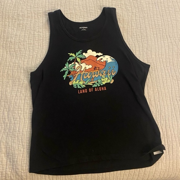 Old Navy Black Hawaii Graphic Tank - Picture 1 of 2